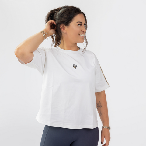 Brushed Cotton Bombshell T-shirt White